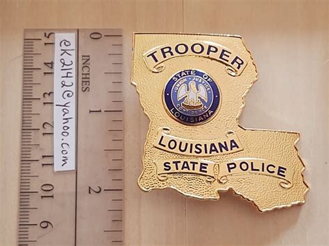 Trooper Louisiana State Police Badge Custom Die All Hard - Etsy