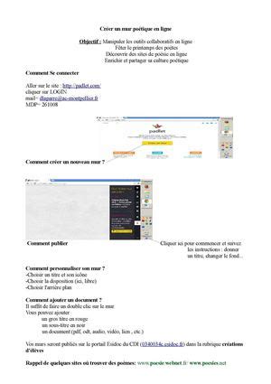 Calaméo Le printemps des poètes avec Padlet