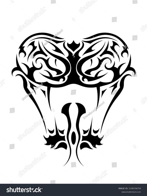 Viper Snake Head Abstract Tattoo Symbol Stock Vector (Royalty Free ...