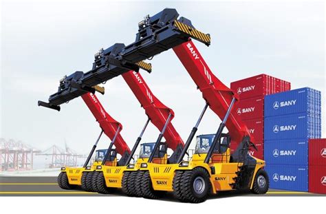 China Sany 45 Tons Srsc45h9a Reach Stacker For Cargo Container Lifting