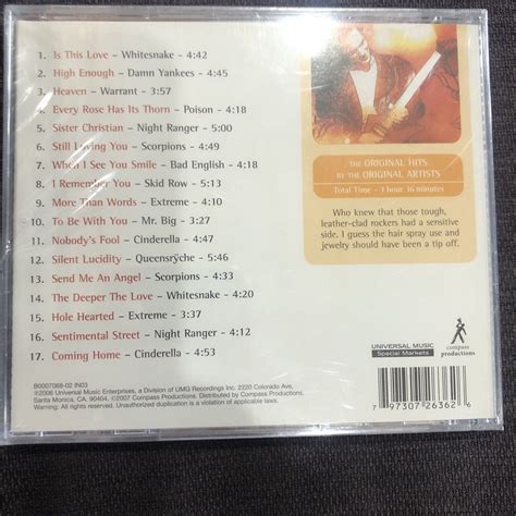 Va Bad Boy Heartbreak Power Ballads Cd Warrant Mr Big Cinderella