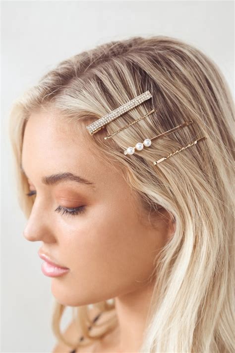 Gold Hair Pins Gold Hair Clip Set Rhinestone Hair Clip Set Lulus