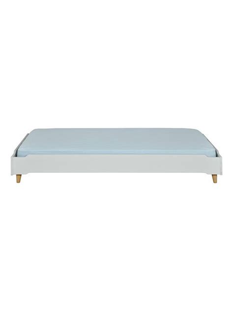 Lit Empilable Avec Pieds Et Matelas Jelly Akiten Retail Gris