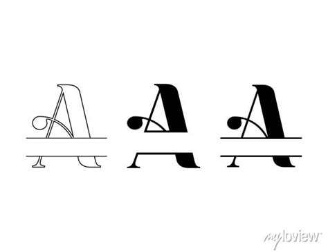 letter  split logo design   template posters   wall