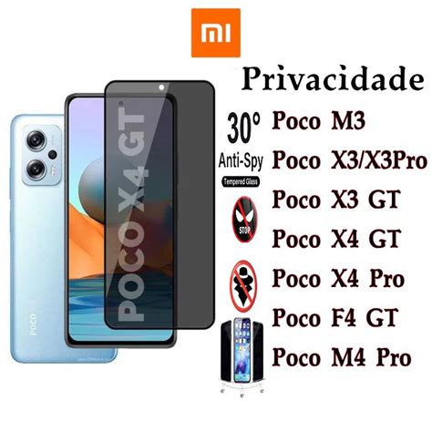 Pel Cula D Privacidade Anti Spy Para Xiaomi Redmi Poco M X X Pro