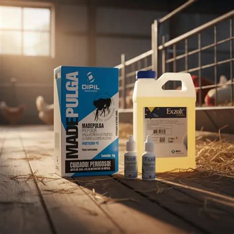 Melhor Veneno Para Matar Piolho De Galinha - 2 Exzolt Oral 20ml Elimina Piolho De Galinha + Madepulga 1kg ...