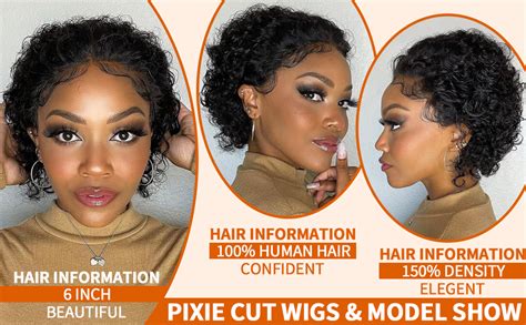 Amazon INSTASTYLE Ombre Blonde Pixie Cut Lace Front Wigs Inch Human Hair X Pixie Cut