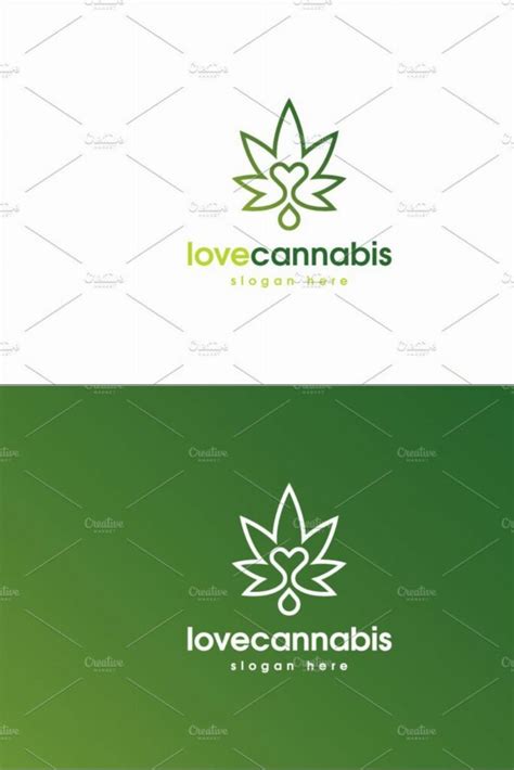 Love Cannabis Logo MasterBundles