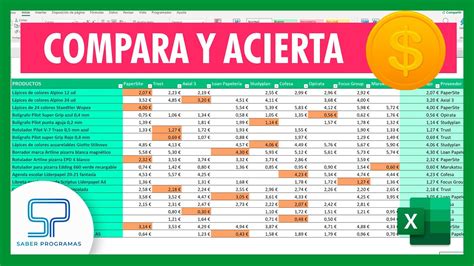 Plantilla Excel Comparacion De Precios De Proveedores Descarga Gratis