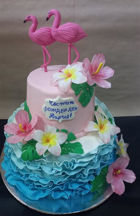 Flamingo cake - Decorated Cake by Anita - CakesDecor