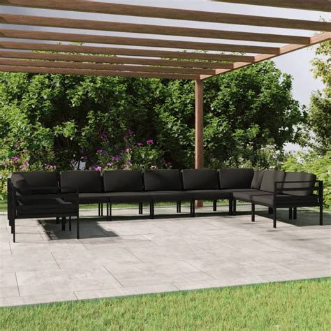 Tlg Garten Lounge Set Mit Kissen Aluminium Anthrazit Weddig