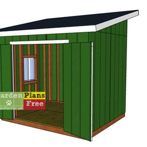 6x12 Lean To Shed Plans Diy Woodworking Garden Shed Digital Etsy