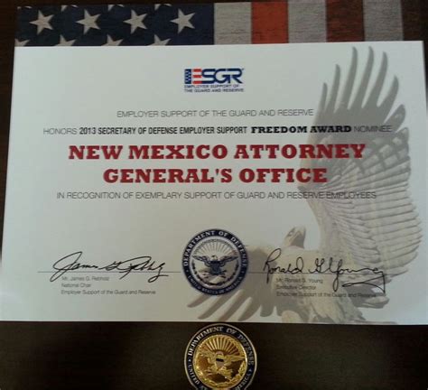 An Award Is Being Given To The New Mexico Attorney General S Office