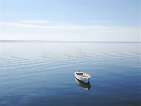 Boat On The Lake Small Boat In The Water Sunny Day Made With