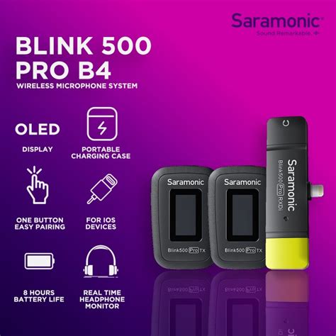 Jual Saramonic Blink 500 B4 Pro Wireless Microphone System Shopee