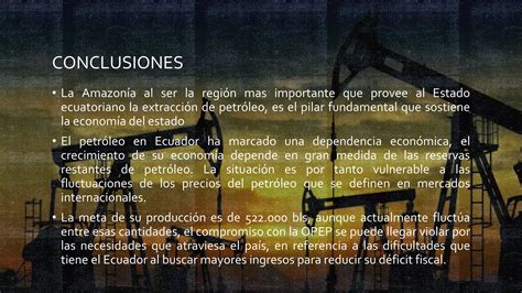 Reservas petroleras de Ecuador Producción petrolera en la Amazonia