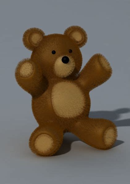 Fuzzy Bear Free 3D Model 3ds Obj Blend Fbx Mtl Stl Free3D