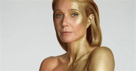 Gwyneth Paltrow Poses Nude Covered In Gold Body Paint As She Celebrates