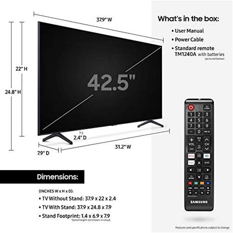 Samsung Inch Tu Series Class Smart Tv Crystal Uhd K Hdr