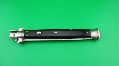 INOX ITALY STAINLESS 33cm Italian Bayonet Black Stiletto switchblade ...