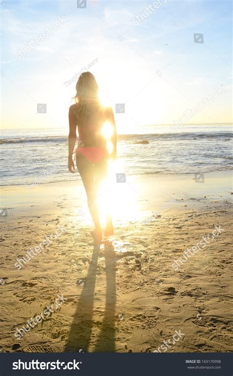 Beautiful Woman Bikini During Sunsetbikini Sunsetwoman Stock Photo Shutterstock