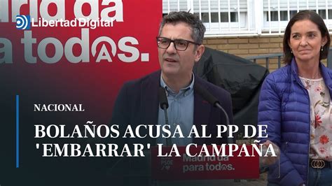 Bolaños acusa al PP de embarrar la campaña YouTube