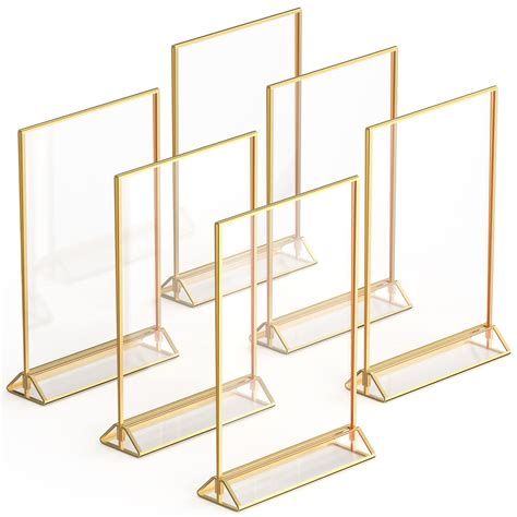 Gold Picture Frames Double Sided Pack A Acrylic Gold Table