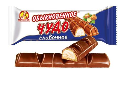 Батончик шоколадный "Обыкновенное чудо" сливочный, 55 г х 24 шт купить ...