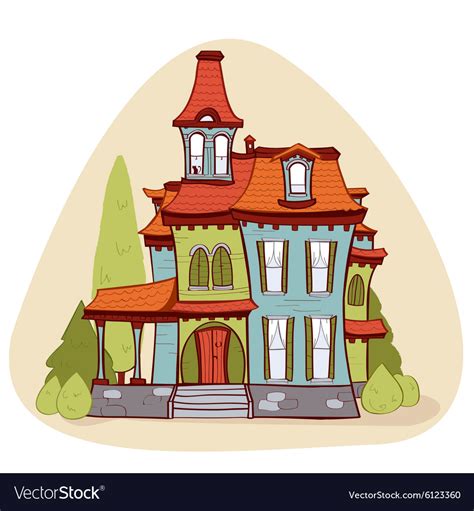 Cute cartoon style house Royalty Free Vector Image