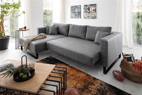 Az Iwaniccy Loft Ecksofa Hellgrau M Bel Letz Ihr Online Shop