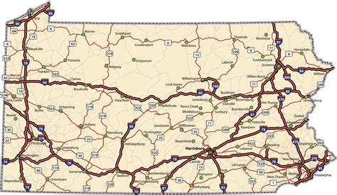 Map Of Pennsylvania Cities Pennsylvania Interstates,, 54% OFF