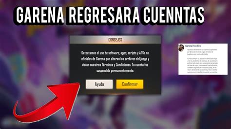 GARENA DEVOLVERÁ TODAS las CUENTAS BANEADAS de FREE FIRE SEGUNDA