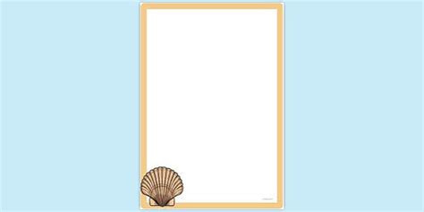 Free Scallop Shell Page Border Lehrer Gemacht Twinkl