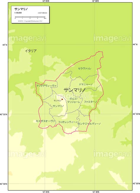 【国別図サンマリノ地勢図】の画像素材19600704 地図素材ならイメージナビ