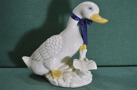 Купить Статуэтка фарфоровая "Утка с утятами, семья уток". Фарфор. в ...