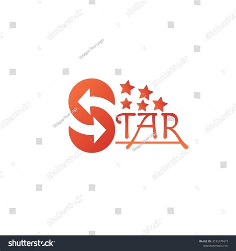 Unique 5 Star Logo Design This Stock Illustration 2191077673 | Shutterstock