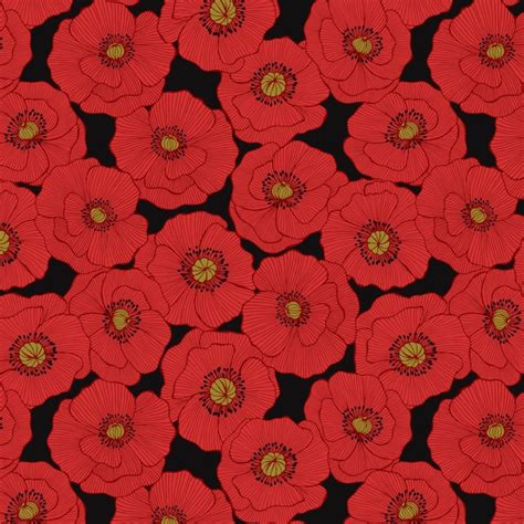 Poppy Fabric - Etsy