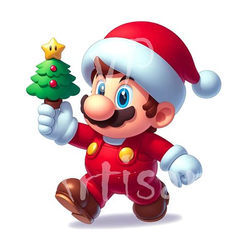 Christmas Super Mario Clipart. Christmas Clipart. Christmas Card Idea ...