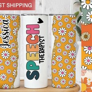 Speech Therapist Tumbler Personalized SLP Gifts For Women Speech