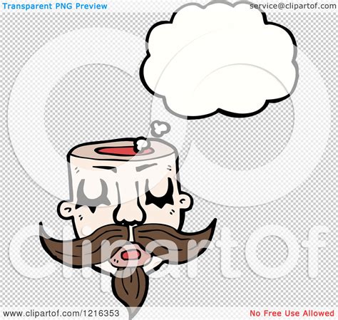 Cartoon of a Thinking Head - Royalty Free Vector Illustration by lineartestpilot #1216353