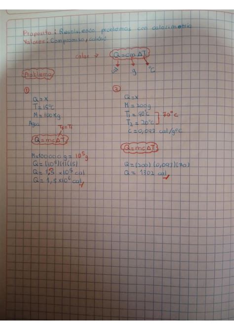 Solution Calorimetria Ejercicios Studypool