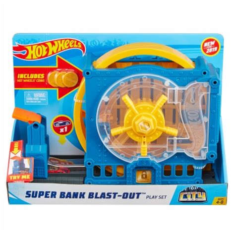 Mattel Hot Wheels Track City Super Spin Tire Shop Play Set Ct Frys Food Stores