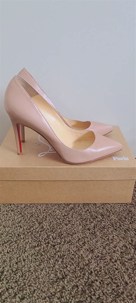 Christian Louboutin Nude Pigalle 100mm Leather Heels Gem