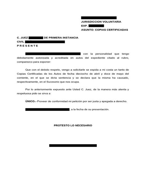 Solicitud De Copias Certificadas Pdf