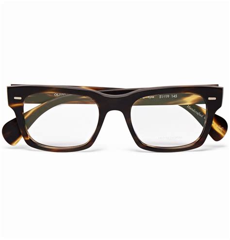 Oliver Peoples Ryce Square Frame Tortoiseshell Acetate Optical Glasses Black Wayfarer