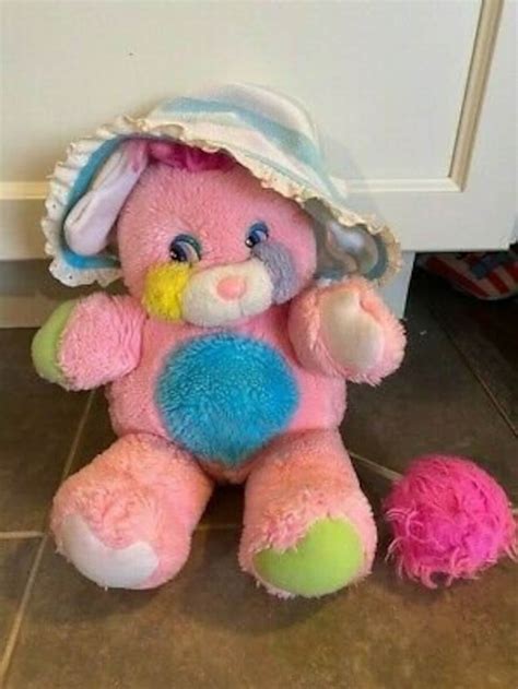 Vintage Mattel Popples Baby Cribsy Pink Plush Bonnet 1986 Etsy