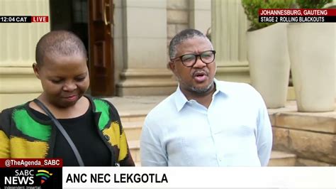 Anc Nec Lekgotla I Sg Fikile Mbalula And New Spokesperson Mahlengi Bhengu Addresses The Media