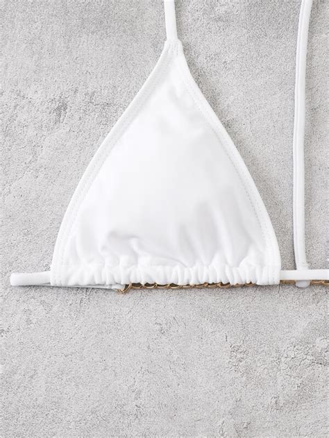 Chain Linked Triangle Bikini Top SHEIN USA