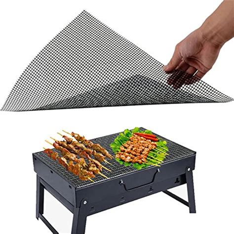 33 40cm BBQ Non Stick Fiberglass Grill Stove Pad Barbecue Mat Churrasco