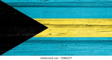 Bahamas Flag Depicted Bright Paint Colors Stock Photo (Edit Now) 1580406931